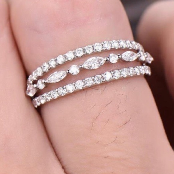 NEW 4.1 CT Diamond 925 Sterling Silver Ring - Picture 4 of 4